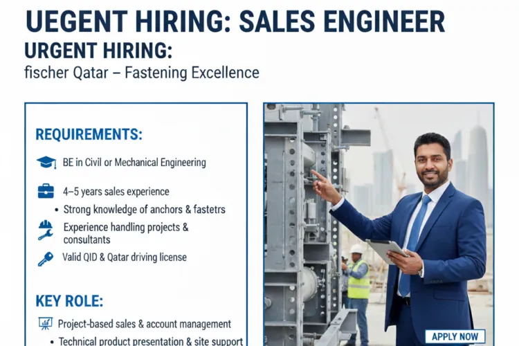 Sales Engineer Vacancy at Fischer Qatar