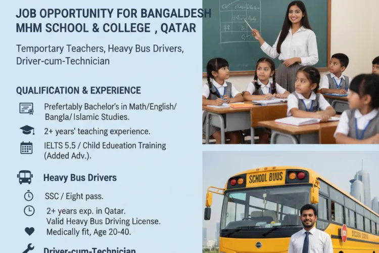Job Opportunities at Bangladesh MHM School