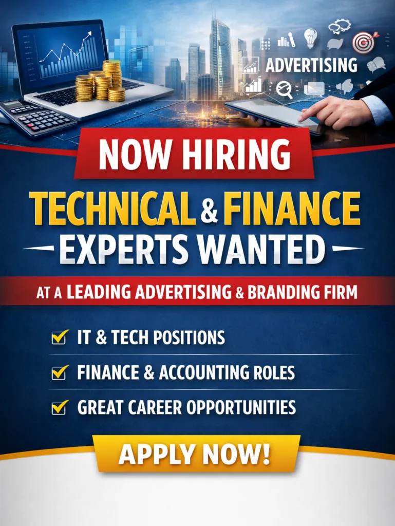 Urgent Hiring Technical And Finance Professionals