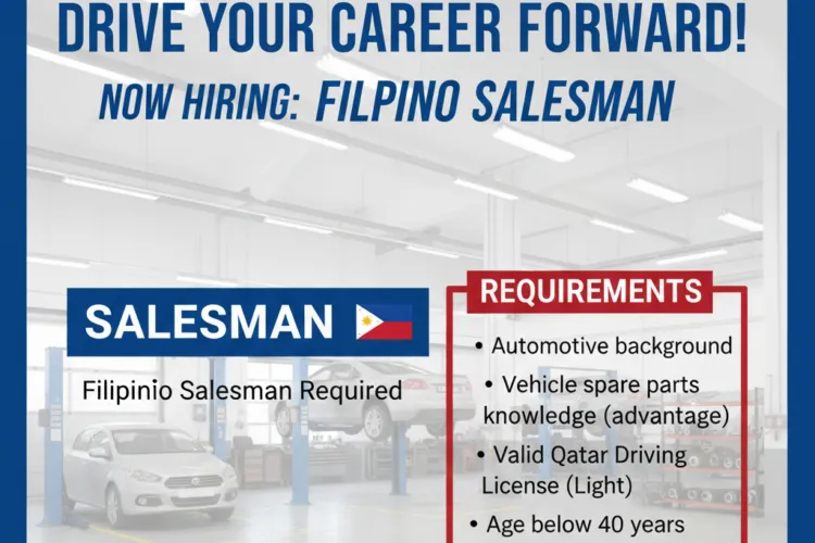 Filipino Salesman Wanted