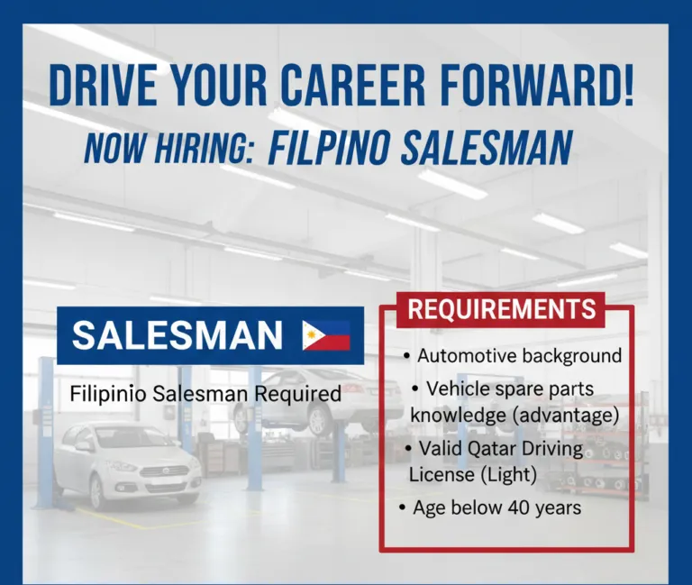 Filipino Salesman Wanted