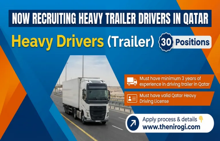 Now Recruiting Heavy Trailer Drivers in Qatar